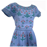 Clothkits Lewes folky poppy print cotton vintage 1970s day dress