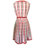 Italian vibes graphic print vintage 1950s cotton day dress