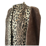 Leopard print wool mohair 1940s vintage coat