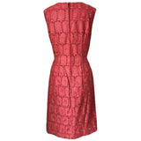 Raspberry red 1960s broderie anglaise shift dress