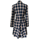 Mates by Irvine Sellars navy blue and red tartan plaid skirt suit