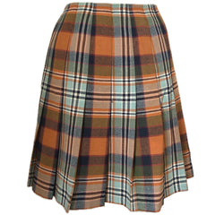 St Michael vintage 1960s tartan check pleated mini skirt