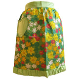 Flower power unused 1960s apron with heart shaped pocket - Vintage Clothing, Vintage Stock, Vintage Dresses, Vintage Shoes UK