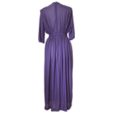 Muted purple vintage 1970s sequin waist disco midi dress