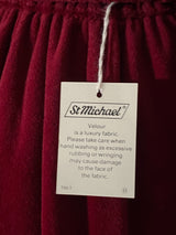 Claret velour unworn vintage 1980s St Michael belted dress