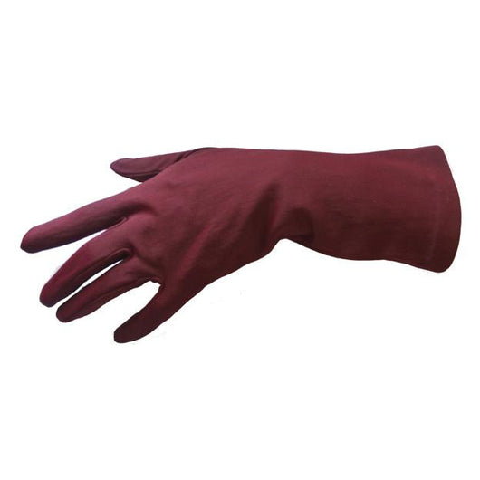 Claret nylon 1960s fleece lined gloves - Vintage Clothing, Vintage Stock, Vintage Dresses, Vintage Shoes UK