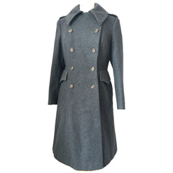 Alexon Youngset par Alannah Tandy manteau de style militaire en laine grise des années 1960