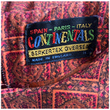 Berkertex Continentals orange cotton printed 1950s short sleeved day dress