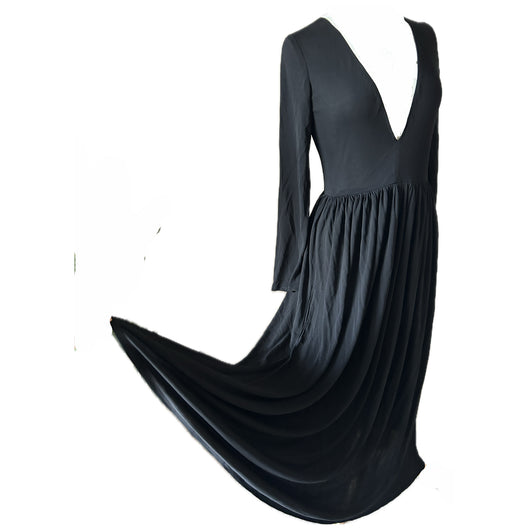 Betty Jackson for Quorum late 1970s plunging neckline dress Candy Says Vintage Clothing UK Betty Jackson for Quorum late 1970s plunging neckline dress Candy Says Vintage Clothing UK