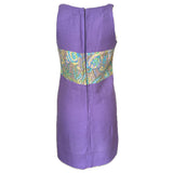 Lavender moygashel vintage 1960s mod contrast panel mini dress