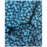Sheer black and blue nylon floral vintage 1960s unworn slip petticoat