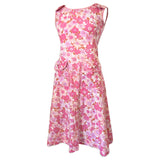 Carnegie vintage 1960s pink cotton flower power summer dress