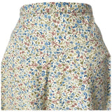 Cream cotton 1970s floral butterfly print a-line skirt
