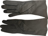 Vintage 1950s black leather gauntlet gloves size 6.5