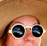 Authentic vintage 1930s/40s cream celluloid sunglasses