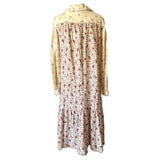 Brushed indian cotton vintage 1970s folky floral day dress by Jaipur