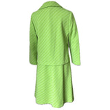 Robe mod shift vert lime vintage des années 1960 et costume veste