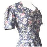 Laura Ashley vintage 1980s rose print floral cotton day dress
