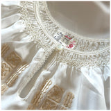 White polyester vintage 1970s unworn St Michael belted peasant blouse