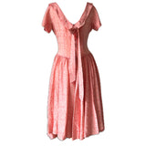 Abstract rose damask vintage 1950s evening dress