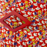 Novelty mushroom print 1970s nylon hotpants playsuit