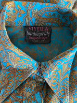 Viyella by Londonpride chemise à imprimé cachemire psychédélique des années 1960