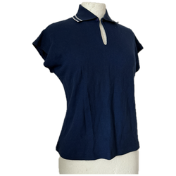 Mod vintage 1960s keyhole neck sports top
