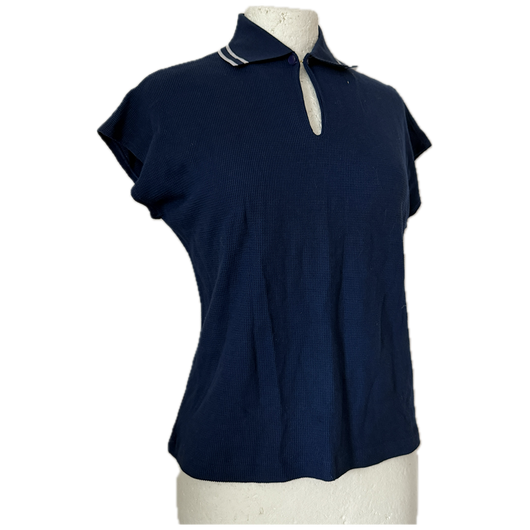 Mod vintage 1960s keyhole neck sports top - Candy Says Vintage Clothing UK