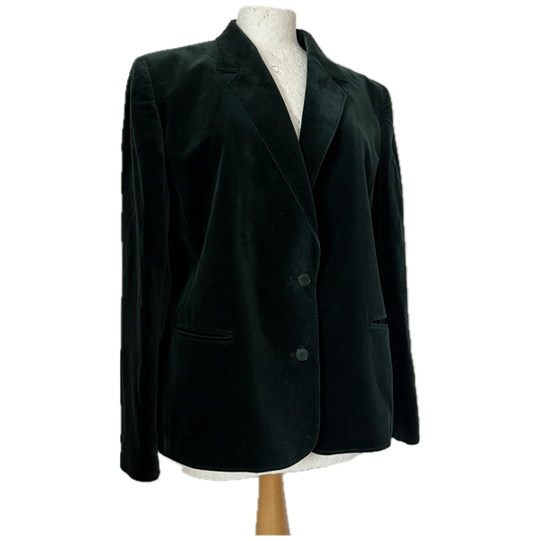 Pine green velvet 1980s Alexon blazer