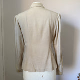 Cream linen art deco vintage 1940s jacket