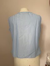 St Michael unworn vintage 1960s blue and white gingham blouse