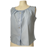 St Michael unworn vintage 1960s blue and white gingham blouse