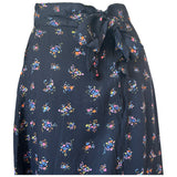 jupe maxi florale noire Topshop vintage des années 1970