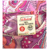 Pink psychedelic paisley floral vintage 1960s belted nylon St Michael mini dress