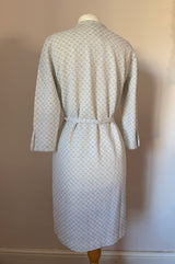 Silver and white lurex vintage 1960s belted sweater dress