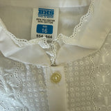 Vintage 1980s BHS Edwardian style white cottagecore blouse