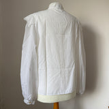 Vintage 1980s BHS Edwardian style white cottagecore blouse