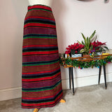 Graham Price vintage 1970s soft chenille striped maxi skirt