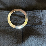 Black circle buckle 1970s midi skirt and waistcoat set - unworn