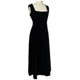 Clothes by Samuel Sherman black cotton velvet 1960s pinafore dress