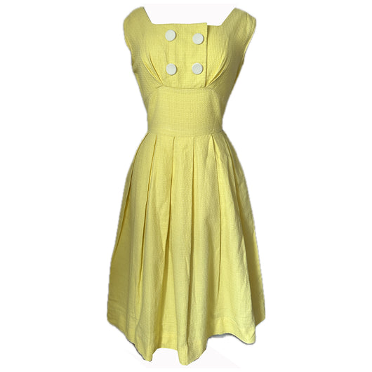 Yellow 1950s dress clearance