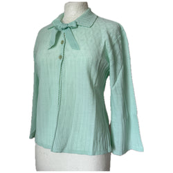 Unworn vintage St Michael mint green bed jacket cardigan