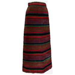 Graham Price vintage 1970s soft chenille striped maxi skirt