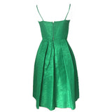 Hypnotic emerald green 1950s bow hip evening dress