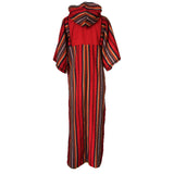 Hippy vintage 1970s hooded kaftan style maxi dress