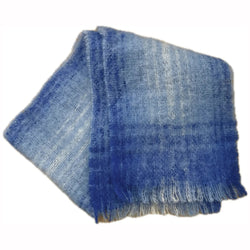 St Michael mohair and wool plaid vintage scarf