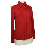 Strawberry red vintage 1970s St Michael beagle collar shirt