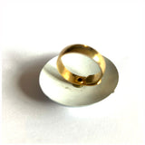 Navy blue and white enamelled vintage oversized metal target ring