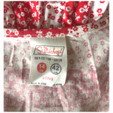 Tie shoulder vintage early 1970s red and white floral cotton St Michael sundress