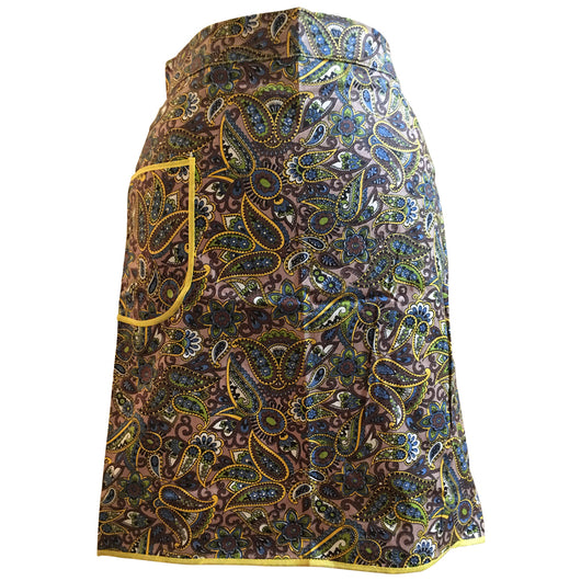 Paisley floral 1960s vintage unworn cotton apron - Vintage Clothing, Vintage Stock, Vintage Dresses, Vintage Shoes UK